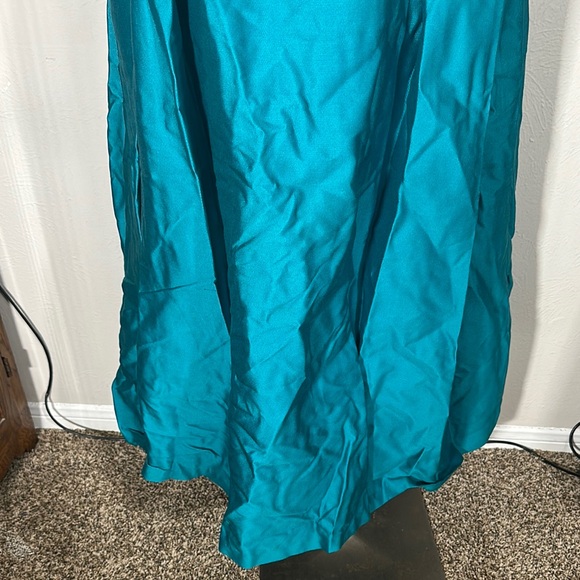 Vintage 1980’s Teal Women's Prom Dress - Picture 5 of 9